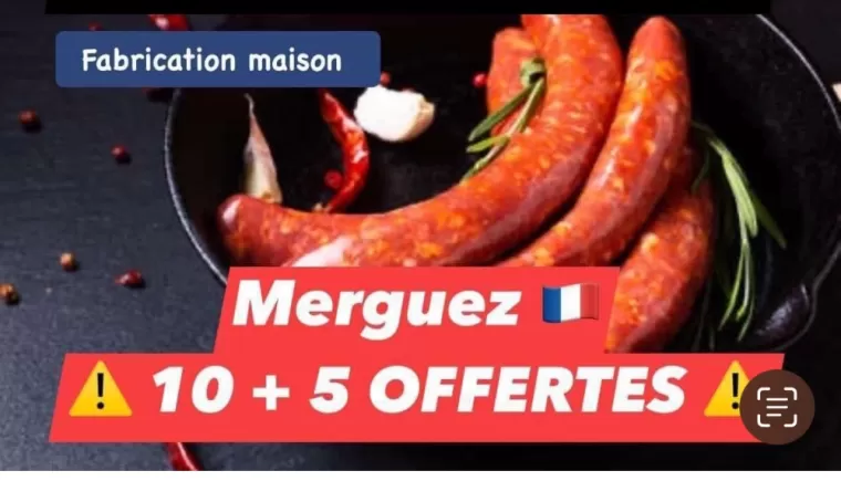MERGUEZ  - origine FRANCE - Vers Bormes-Les-Mimosas, La Londe-les-Maures, Le Boucher Varois