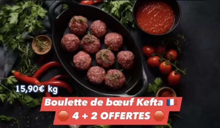 BOULETTE de BŒUF KEFTA - origine France Vers Le Lavandou, La Londe-les-Maures, Le Boucher Varois