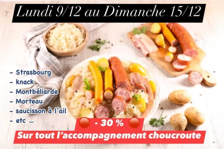 ACCOMPAGNEMENT CHOUCROUTE - origine France - Vers Le Lavandou, La Londe-les-Maures, Le Boucher Varois