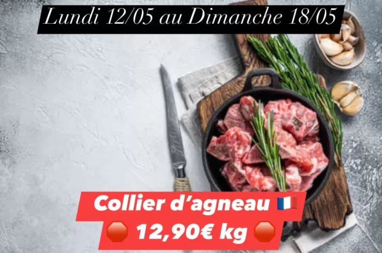 COLLIER D’AGNEAU - origine France - à La Londe Le Maures, La Londe-les-Maures, Le Boucher Varois