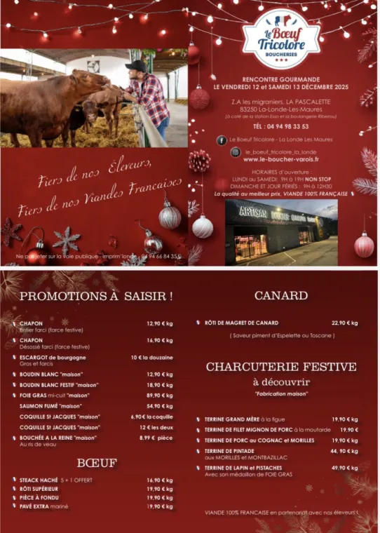 BONNES AFFAIRE 12 & 13 DÉCEMBRE ! - à La Londe Les Maures , La Londe-les-Maures, Le Boucher Varois