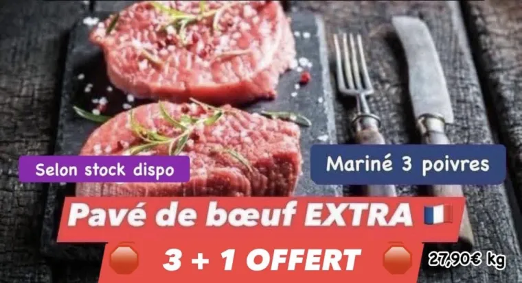 PAVÉ de BŒUF - origine France - vers Le Lavandou, La Londe-les-Maures, Le Boucher Varois