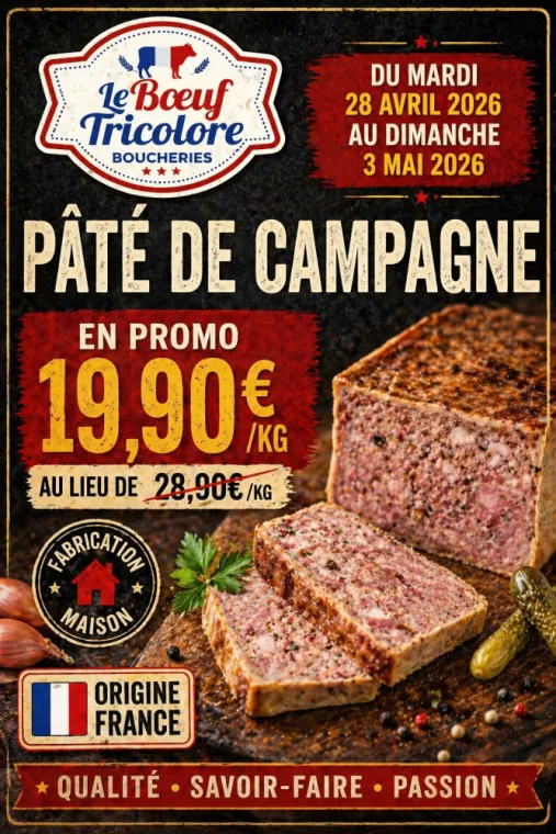 PÂTÉ DE CAMPAGNE - origine France - vers Hyères , La Londe-les-Maures, Le Boucher Varois