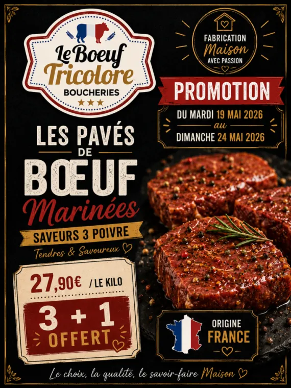 PAVÉS de BŒUF marinées - origine France - à la Londe les Maures, La Londe-les-Maures, Le Boucher Varois