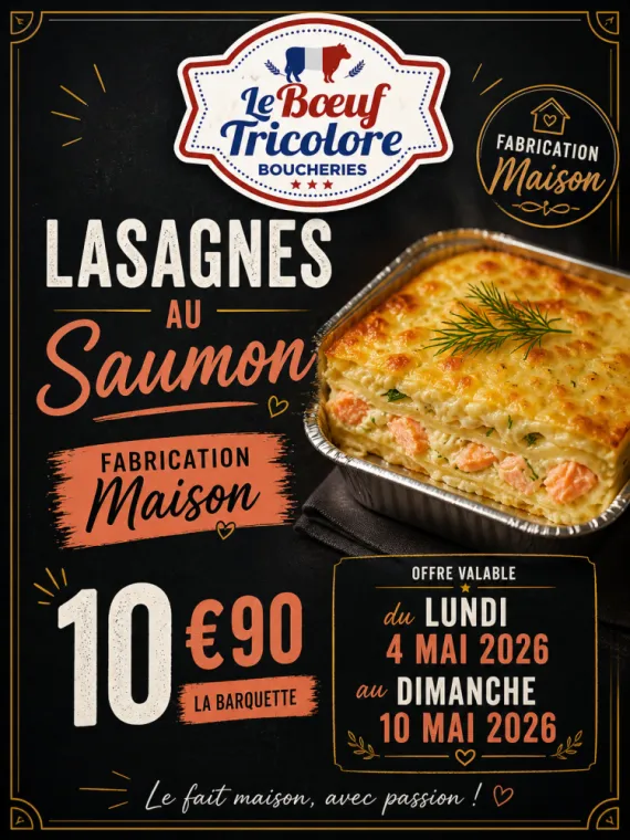 LASAGNES AU SAUMON – FABRICATION MAISON - à La Londe les Maures , La Londe-les-Maures, Le Boucher Varois