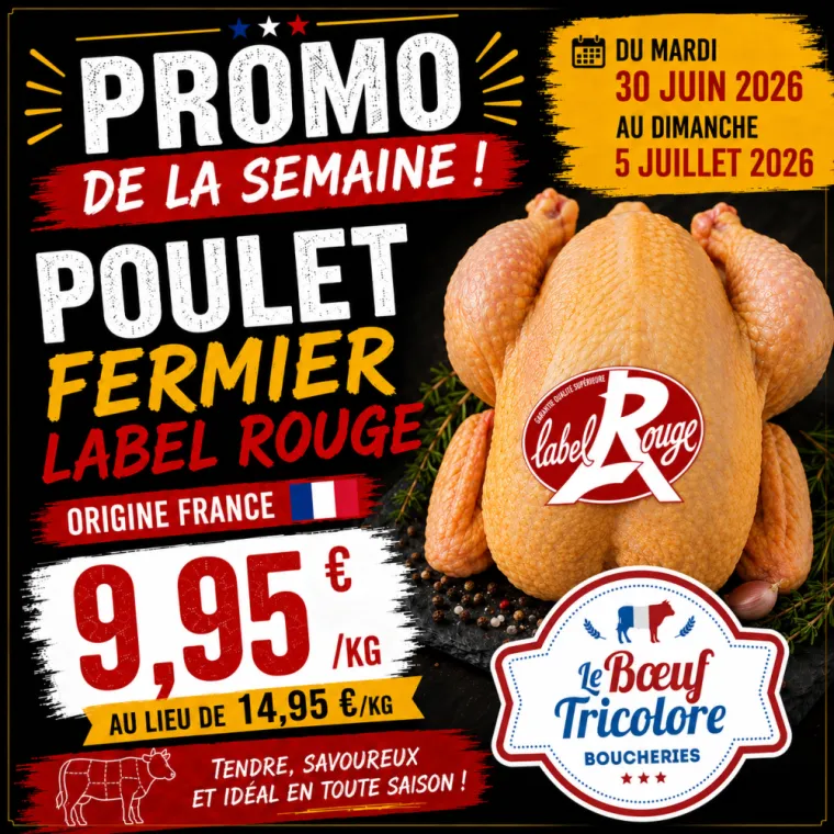 POULET FERMIER - origine France - vers Bormes les mimosas, La Londe-les-Maures, Le Boucher Varois