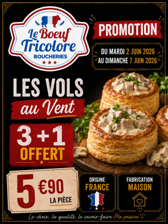 🥐 VOLS-AU-VENT - origine France - vers Bormes les mimosas, La Londe-les-Maures, Le Boucher Varois