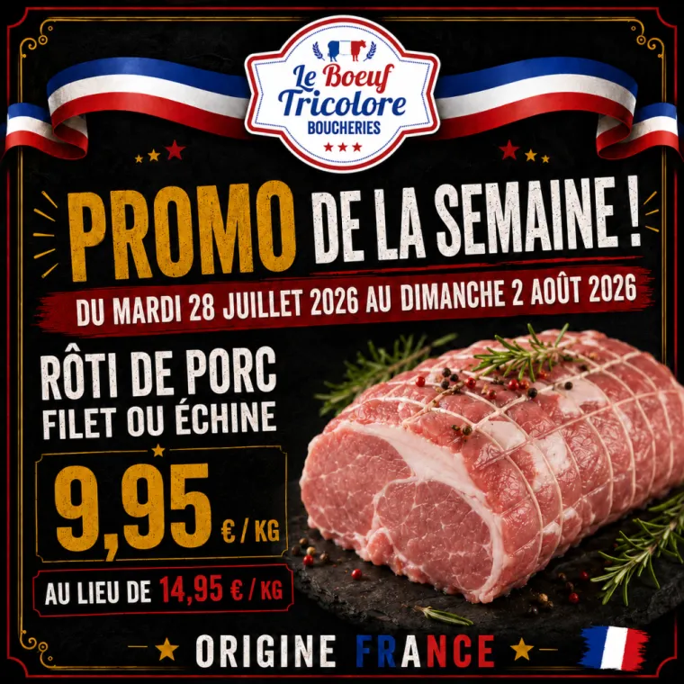 RÔTI DE PORC - origine France - à la Londe les Maures, La Londe-les-Maures, Le Boucher Varois