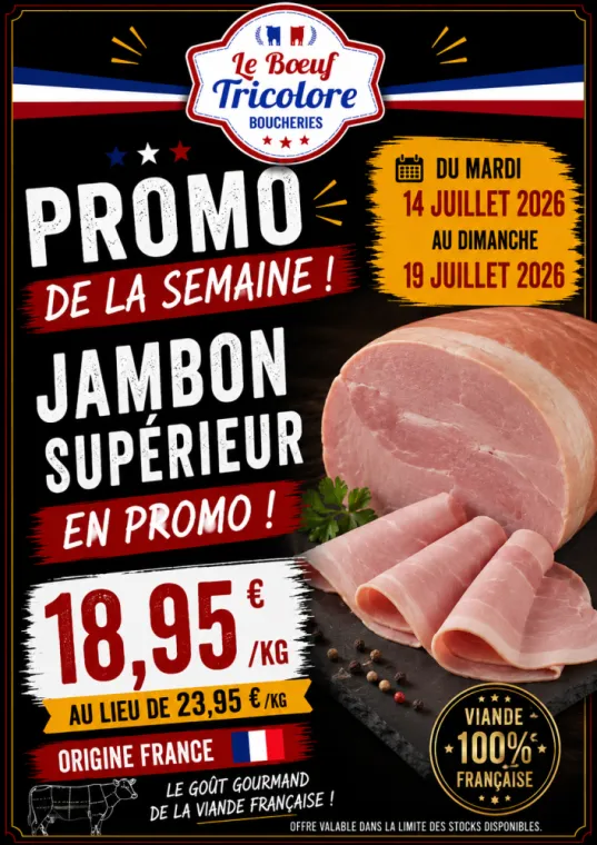 JAMBON SUPÉRIEUR - origine France - vers Le Lavandou, La Londe-les-Maures, Le Boucher Varois