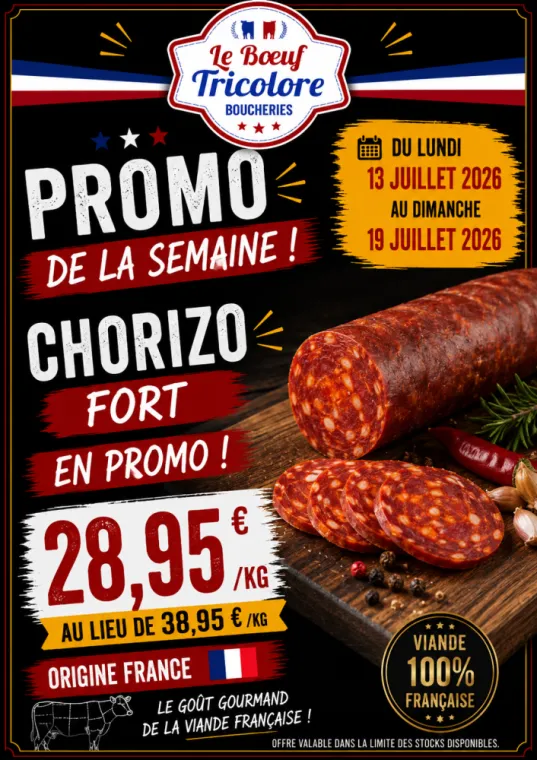 CHORIZO FORT - origine France - vers Hyères , La Londe-les-Maures, Le Boucher Varois
