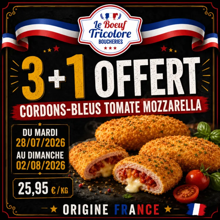 CORDON BLEU Tomate / Mozza - origine France - vers Bormes les mimosas , La Londe-les-Maures, Le Boucher Varois