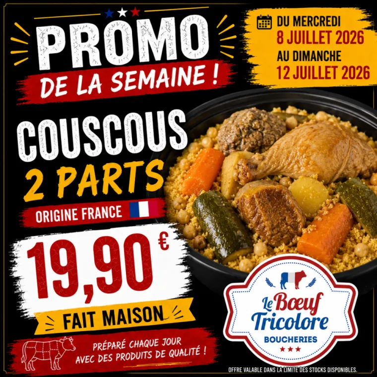 COUSCOUS maison - origine France - à La Londe les Maures , La Londe-les-Maures, Le Boucher Varois
