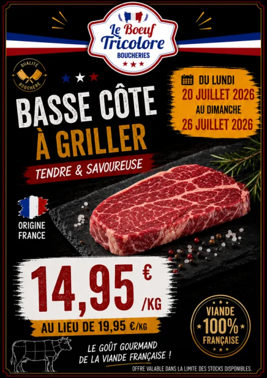 BASSE CÔTE à griller - origine France - à la Londe les maures , La Londe-les-Maures, Le Boucher Varois