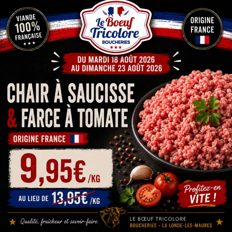 CHAIR À SAUCISSE - origine France - vers Bormes les mimosas , La Londe-les-Maures, Le Boucher Varois