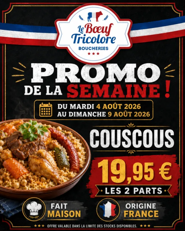 COUSCOUS « maison » - origine France - à la Londe les Maures, La Londe-les-Maures, Le Boucher Varois