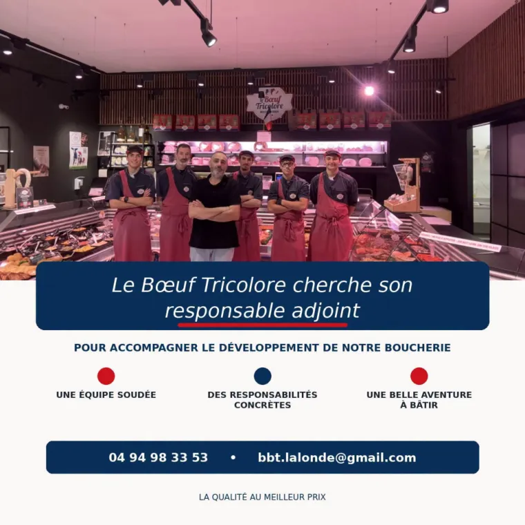 OFFRE D’EMPLOI, La Londe-les-Maures, Le Boucher Varois