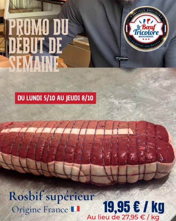 ROSBIF SUPÉRIEUR - Origine France - à La Londe les maures , La Londe-les-Maures, Le Boucher Varois